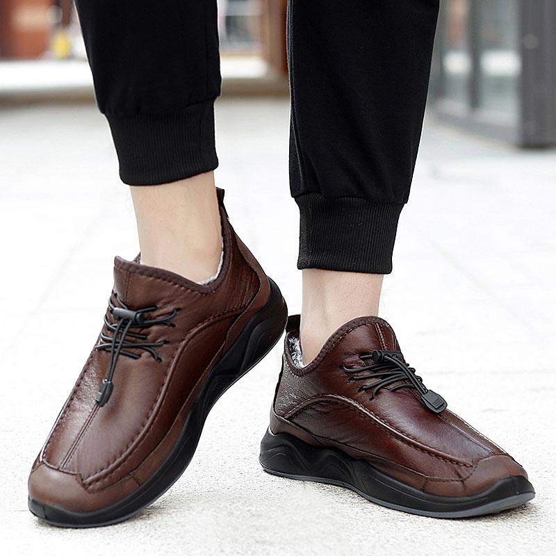 Zimní plus sametové pánské neformální bavlněné boty Staré bavlněné boty Outdoorová obuv