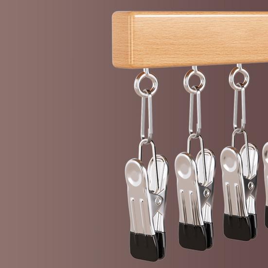 Closet Organizer Leggings Hanger with 10 or 12 Clips Space Saving Pants Hanger No Trace Metal Clips for Yoga Pants Jeans Skirts T-Shirts