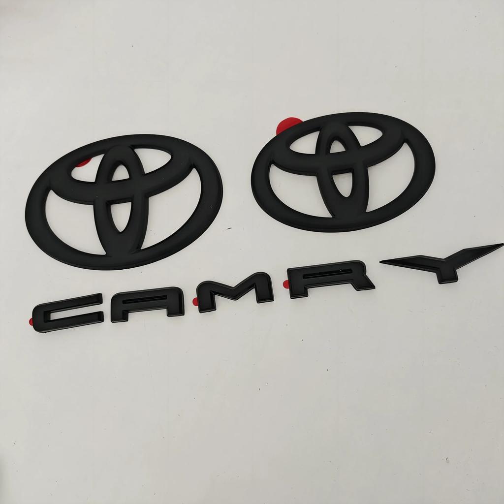 Suitable for 2024 2025 9th Generation Toyota Camry Hood Badge Trunk Badge OVERLAY Modification Gloss Black Matte Black