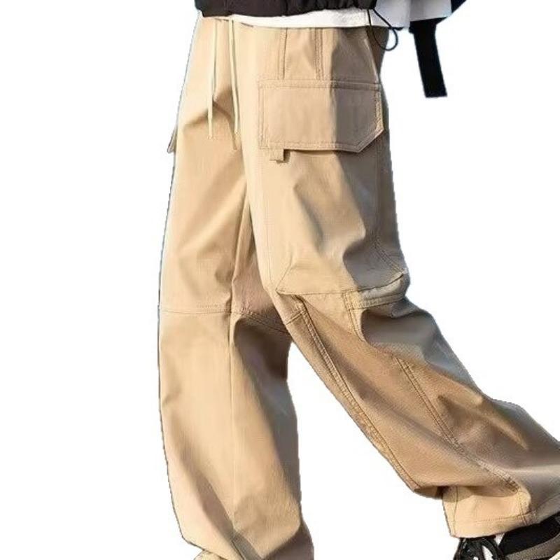 Spring and Summer New Men's Overalls Simple Elastic Waist Sweatpants Trendy Brand Loose Leggings Casual Pants