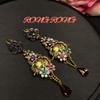 French Retro Palace Style Texture Flower Earrings Vintage Heavy Industry Western Antique Temperament Medieval