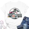 Women Tshirt Dinosaur Print Tshirt Summer Short Sleeve Graphic T Shirts Top Casual FeUnisex Clothing Free Shipping
