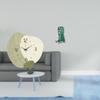 Silent Cartoon Wall Clock Decor with Easter Island Moai Statue Antique Sculpture for Kitchen Office