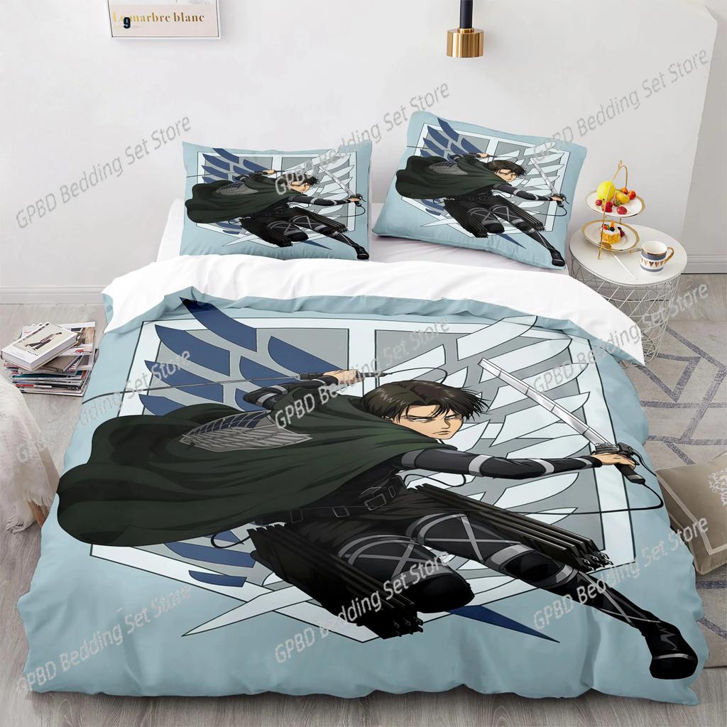 Luxury  New 3D Print Anime Attack On Titan Bedding Set Single Twin Full Queen King Size Bedding Set Duvet cover Sets Home