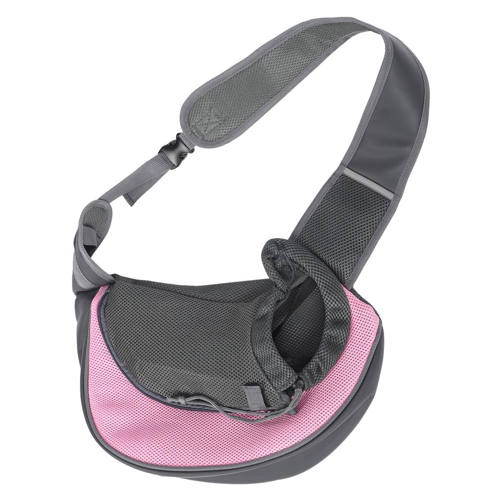 Pet Dog Sling Carrier Adjustable Belt Breathable Mesh Hand Free Puppy Sling Bag for Cats Outdoor