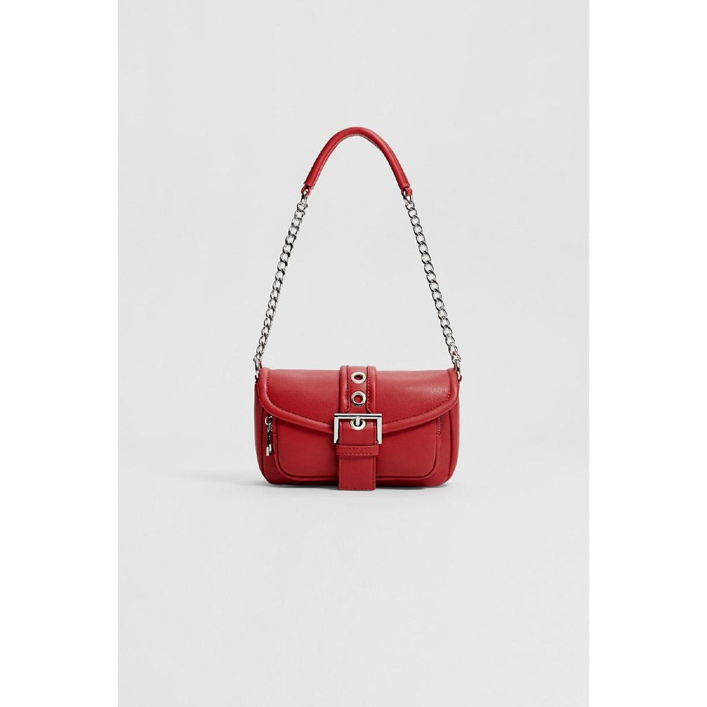 Bag With Buckle And Crossbody Strap