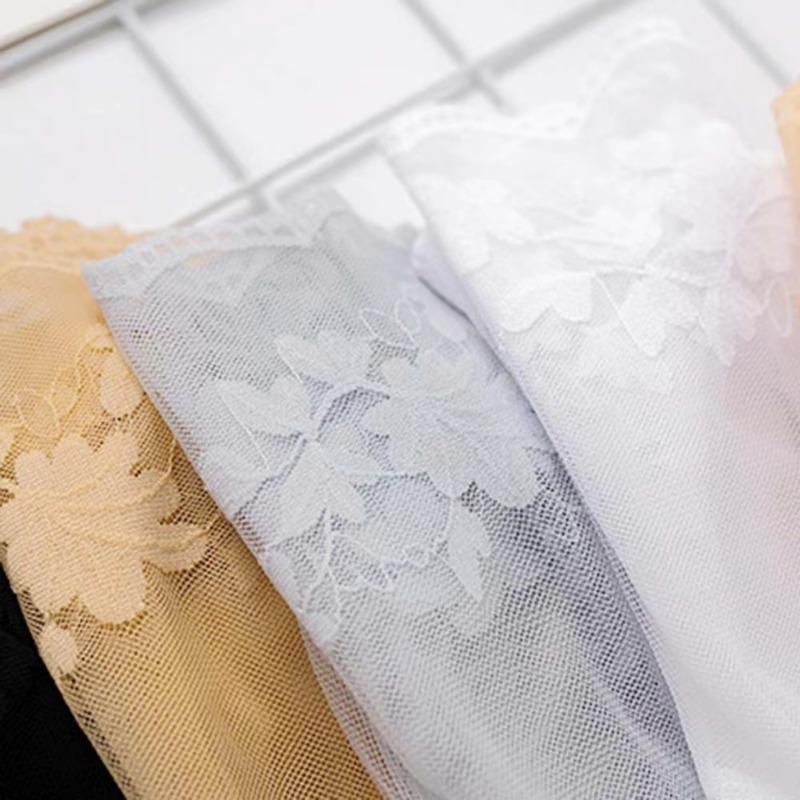 Ladies Invisible Lace Socks Thin Boat Socks Hollow Non-slip Transparent Rose Socks