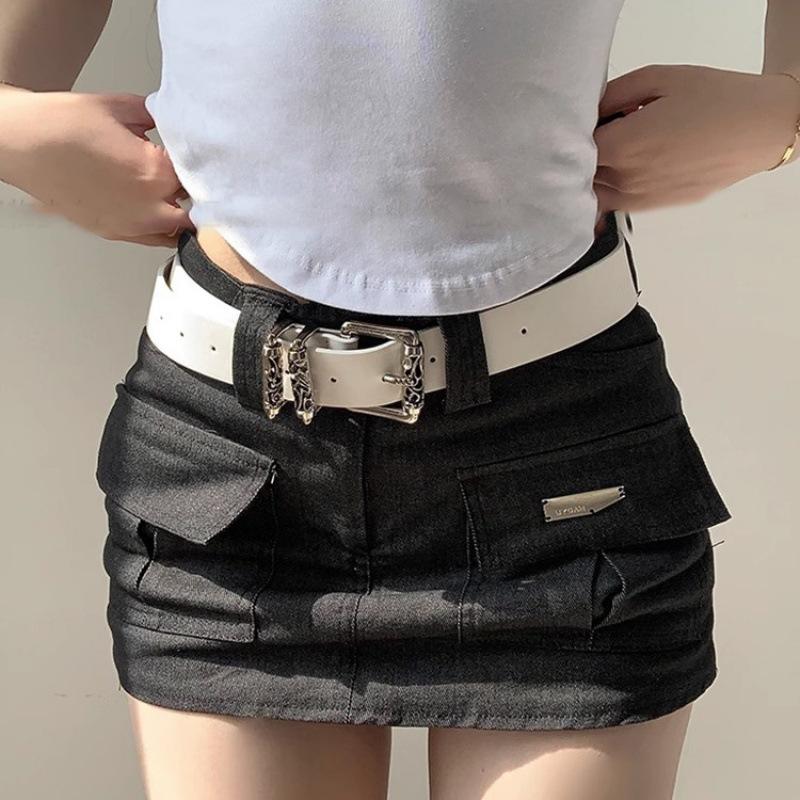Elegant Retroinspired Pu Leather Belt Stylish Versatile Accessory For Modern Fashion