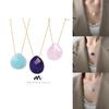 And Fashion Forward Eyecatching Droplet Pendant Necklace With Natural Stone Versatile Jewelry Womens