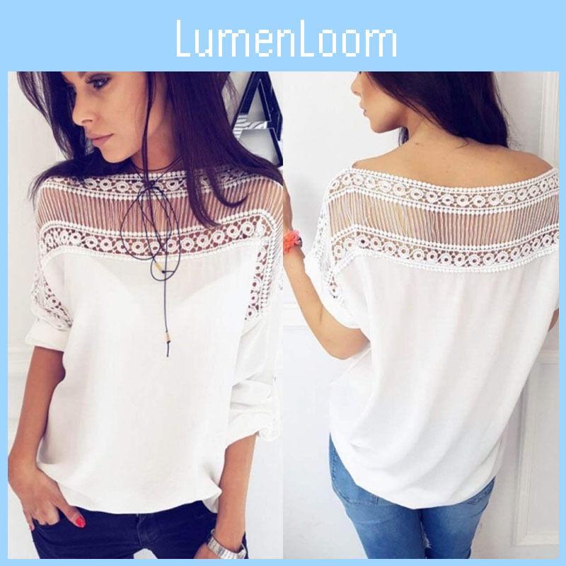 Womens Fashion Ladies Casual Loose Tops Blouse Short Sleeve Tshirt Summer