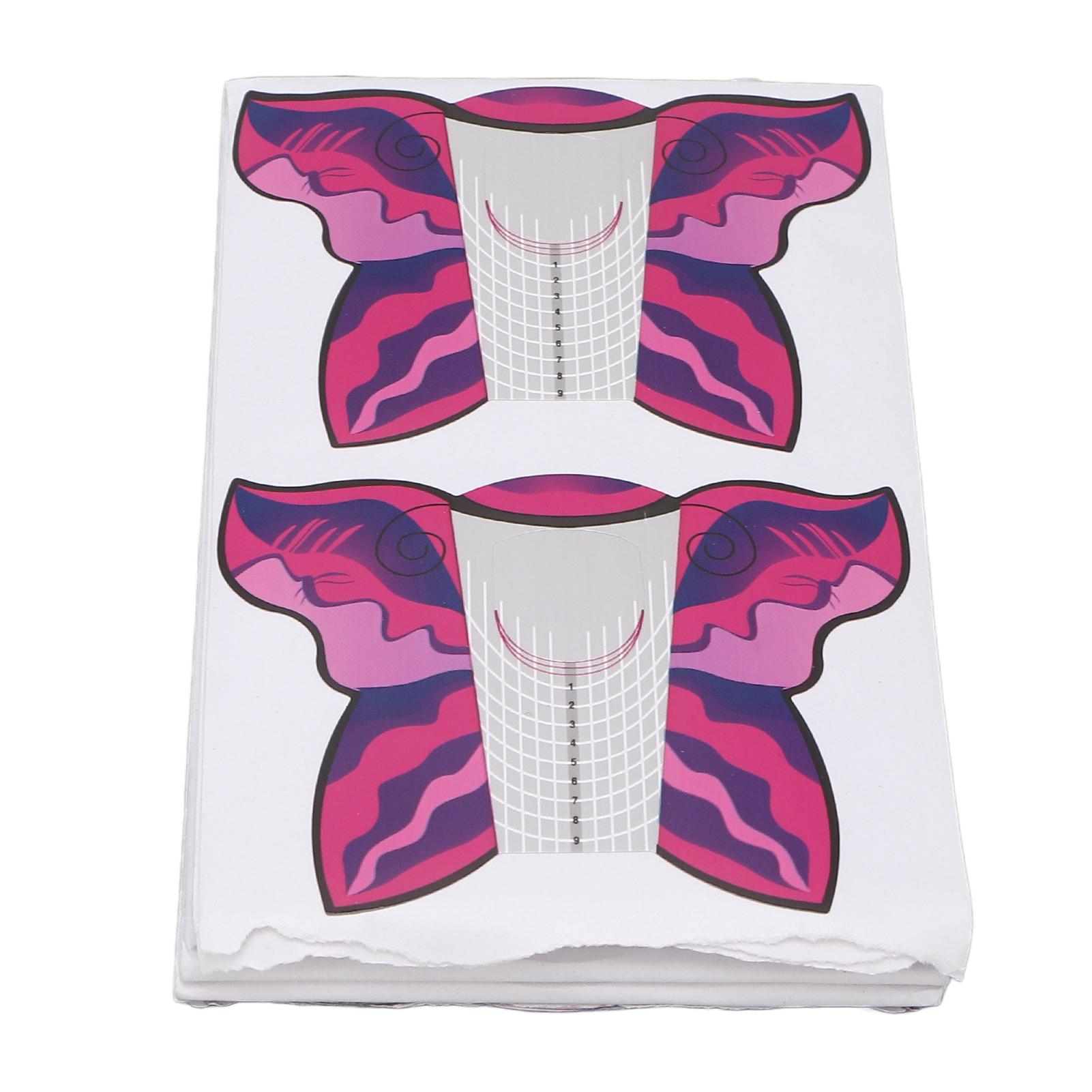 

100 шт. Наклейки для наращивания ногтей, самоклеящиеся, направляющие для типсов, инструменты для маникюра, розово-красные