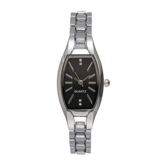 

Fashion Quartz Watches for Women Slim Metal Band Bracelet Watch Elegant Simple Dial Dress срібний/чорний