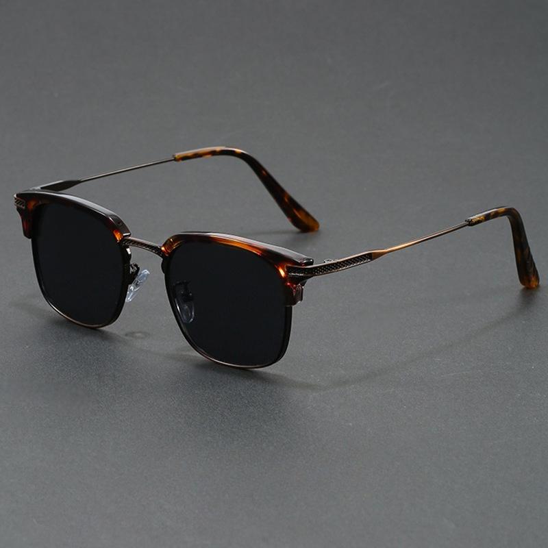 

New Men s Semi-Rimless Small Frame Sunglasses UV400 Protection Unisex Versatile Sun Glasses for Driving Daily Wear Unique Design as pictures