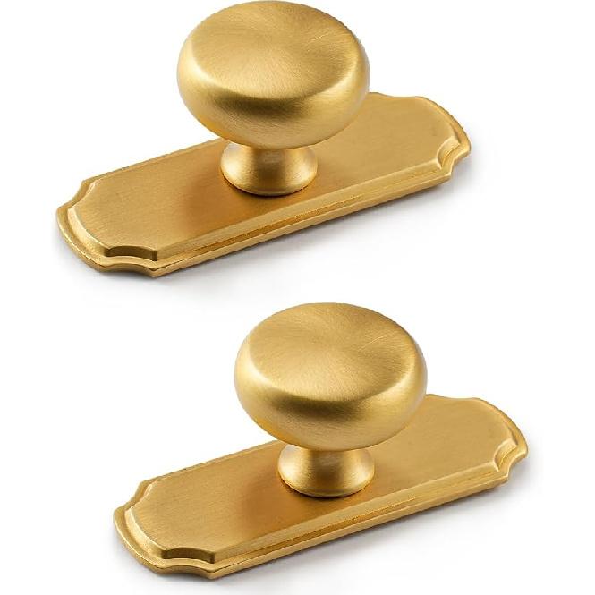 

2 шт. 1-1/5-дюймовые ручки для кухонных шкафов, ручки для ящиков, латунь, винтажная фурнитура для комода, ручки, ручка, матовая латунь 2