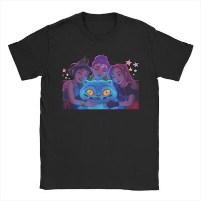 Heren T-shirts Huntrix en Tiger Kpop Demonenjagers Nieuwigheid Katoenen T-shirt Korte Mouw T-shirts Ronde Hals Kleding Uniek