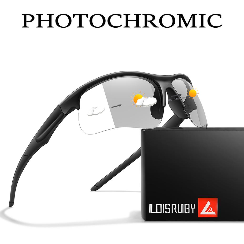 Fashion Photochromic Fishing Sunglasses Men Women Outdoor Mtb Bicycle Cycling Runnging Eyewear Sports Bike Windproof Goggles