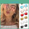 High-quality Fashion Oversized Round Sunglasses Women Men Classic Retro Mirror Glasses