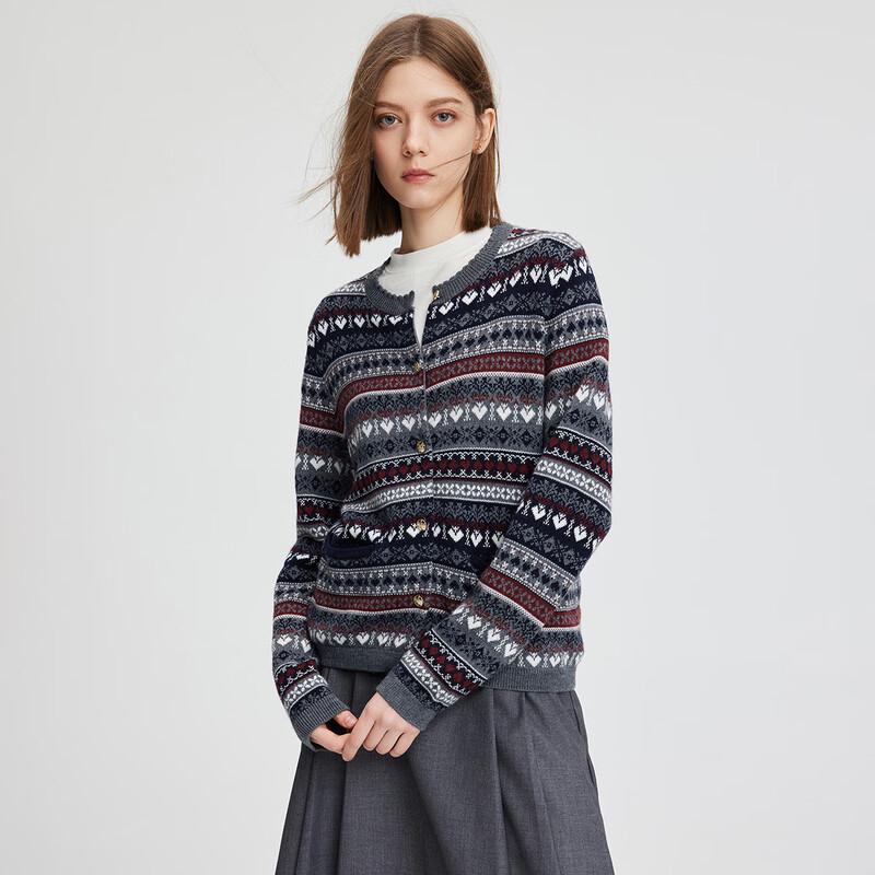 Navigare Women's Autumn/Winter Long-Sleeved Cardigan Sweater 2134094212