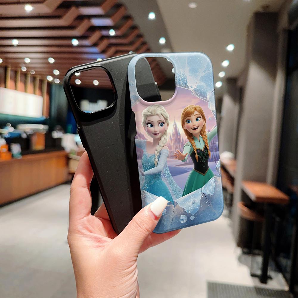 Frozen Elsa Double Layer Phone Case, Compatible with iPhone X/SE/7/8/11/12/13/14/15/16/17 Pro Max Plus