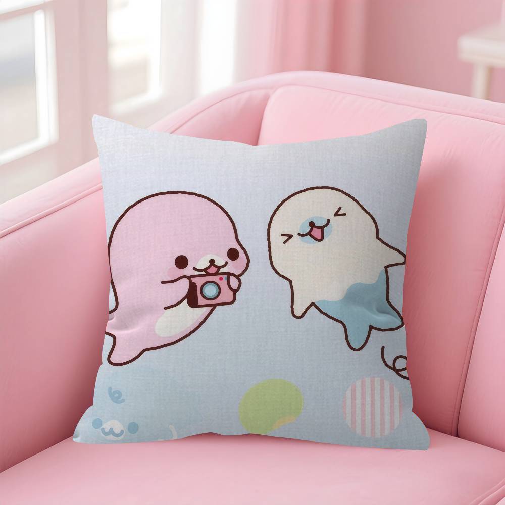Kawaii Cartoon Mamegoma anime Cushion Cover Inches Farmhouse Decor Home Throw Pillow Covers for Couch Decorations