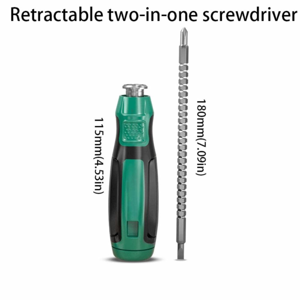 Short Handle Double Head Screwdriver Chrome Steel Slotted Cross Screwdriver DIY Projects