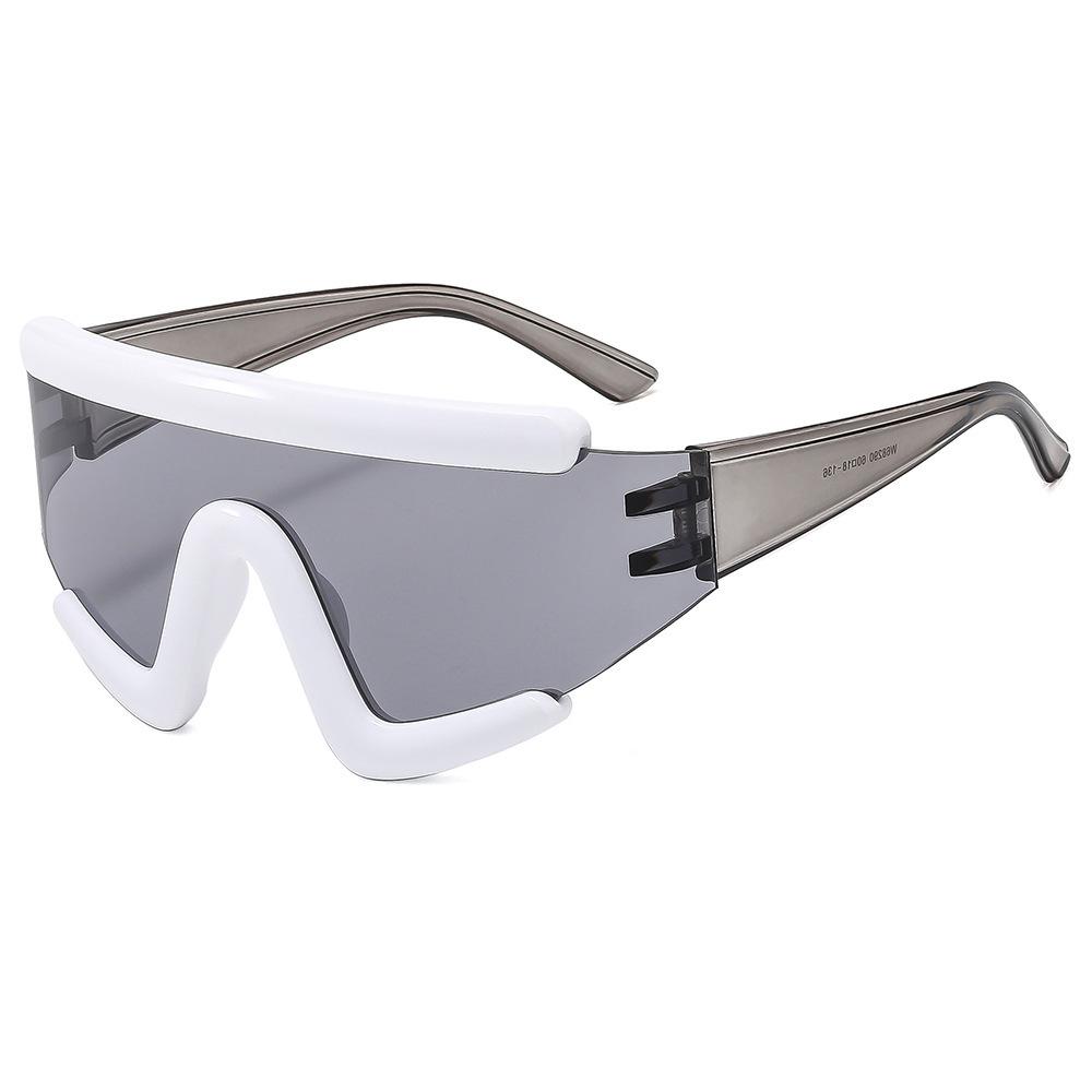European and American fashion cycling windproof futuristic sunglasses outdoor driving sunscreen personalized men's and women's sunglasses