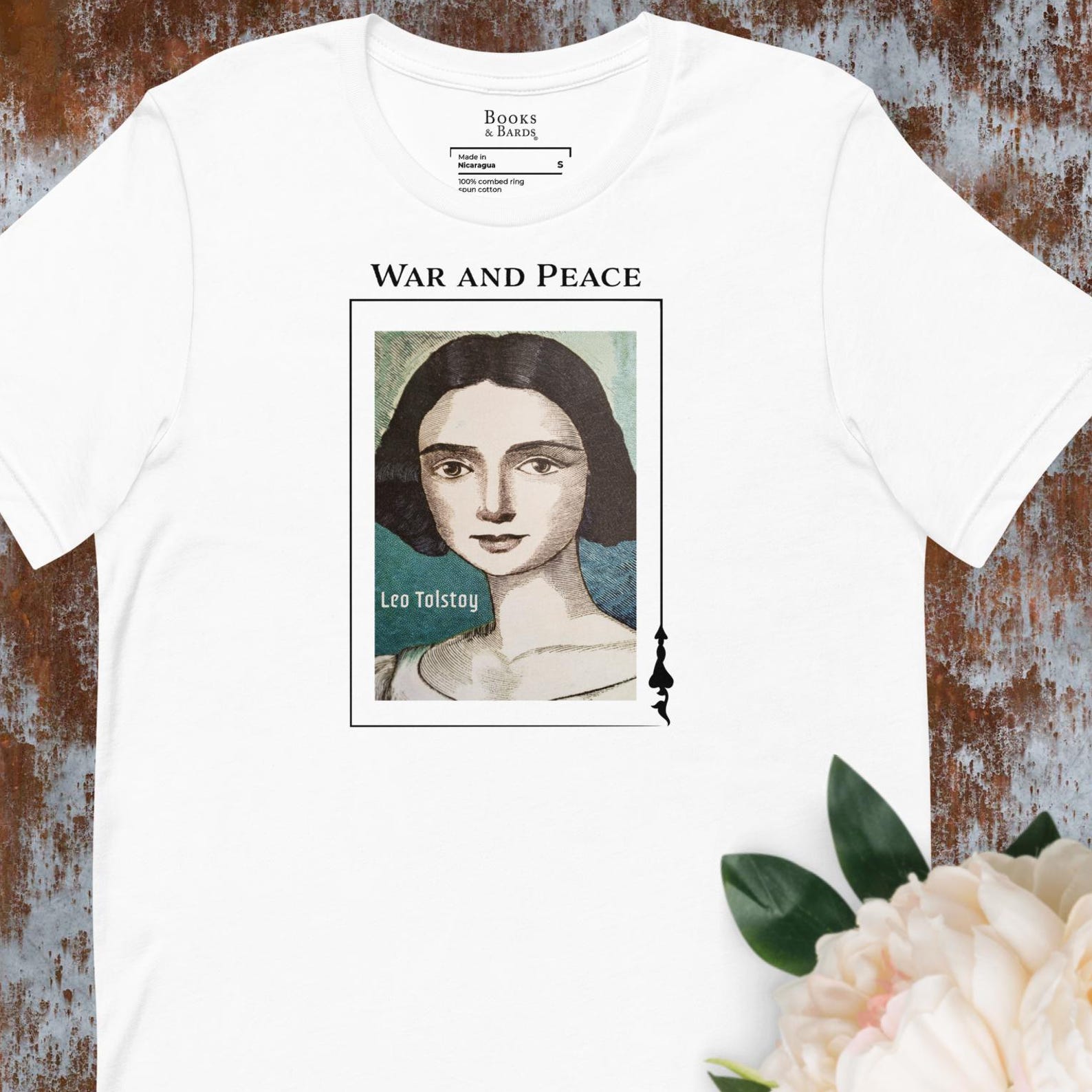 War and Peace T-Shirt | Leo Tolstoy | Classic Book | Literary Gift XL