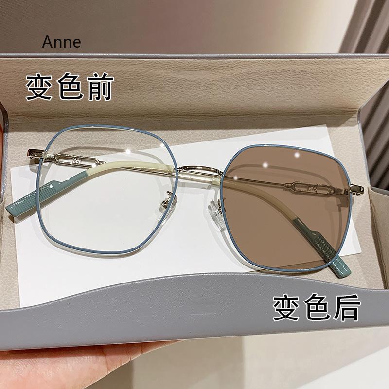 Finished Photochromic Myopia Glasses Fashion Trend Color Changing Short Sight Eyeglasses Optical Prescription Eyewear Diopter