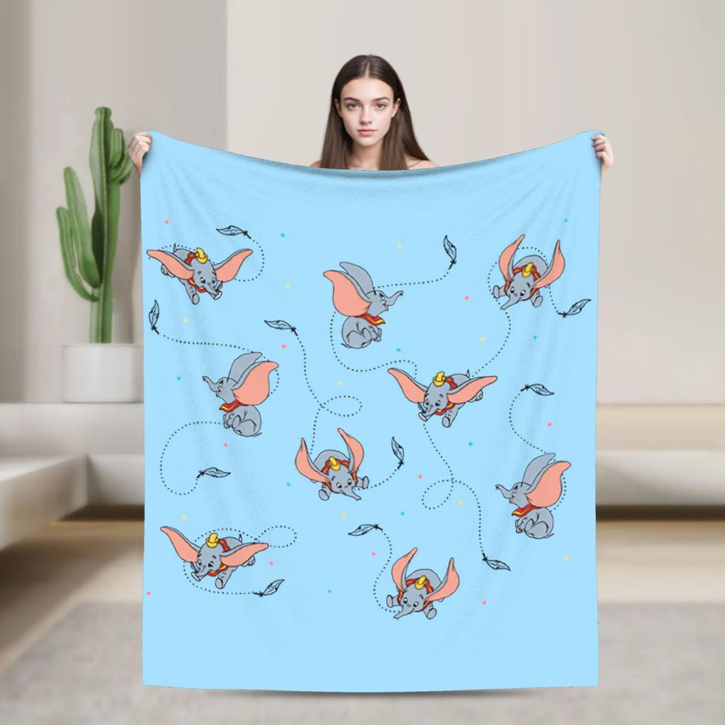 D-Dumbos Plush Blanket Child Flannel Throw Blanket For Couch Bed Super Soft Design Quality Bedspread Gift