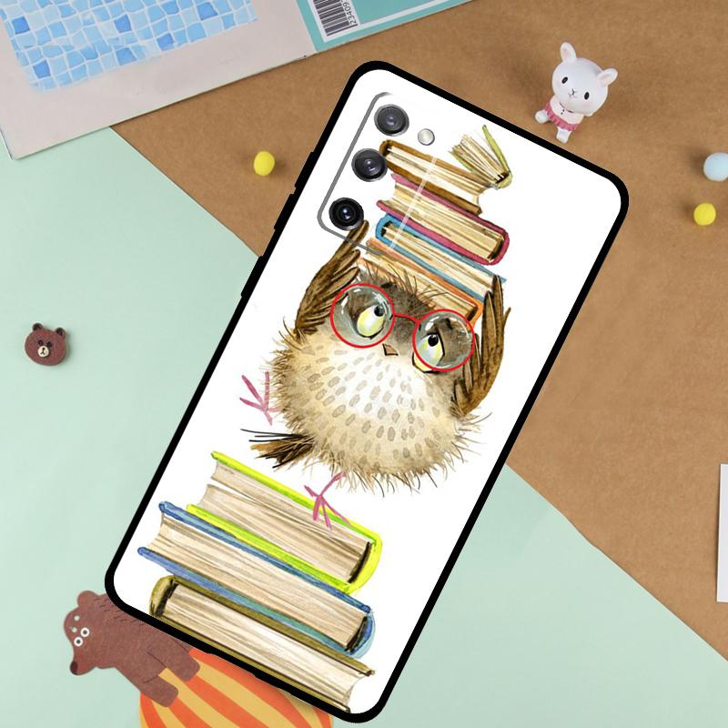 Cute Owl Cartoon Soft Case For Samsung Galaxy S25 Ultra S9 S10 S20 S22 S21 Plus S23 FE S24 Ultra Funda Cover