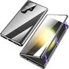 Suitable for Samsung S25ultra Magneto Mobile Phone Case Bright Metal Magnetic High Definition Anti Peeping Snap Protection Glasses Anti Fall