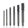 7-teiliges HSS Nitridier-Maschinengewindebohrer-Set M3-M12 Spiralbohrer und Spitzbohrer, verwendet für Innengewindeschneiden und Gewindereparaturwerkzeuge
