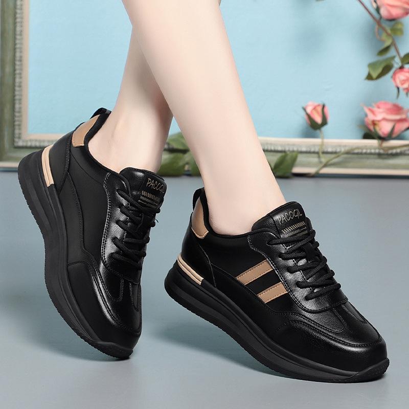 

Women s Lightweight Black Sport Casual Shoes - Autumn/Winter 2024 Flat Plush Sole Running Shoes 37