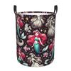 Game The Little Mermaid Cartoon Laundry Basket Foldable Large Capacity Clothing Storage Bin Anima Baby Hamper