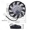 KIMISS 8in Electric Radiator Cooling Fan, 80W Engine Cooling Fan for 10
