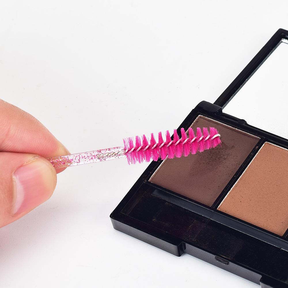 Einweg Kristallgriff Wimpernbürsten, Weiche Spiral-Mascara-Bürsten, Augenbrauenbürste, Wimpernverlängerungswerkzeug 50 Stück