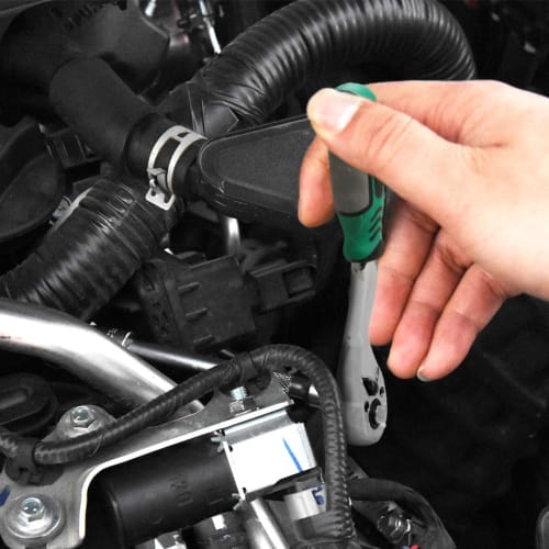 PPRROFORCE 46-Piece Socket Wrench Set with Ratchet Wrench, 6.35mm (1/4 inch) Drive, Hex Socket and Driver, Car and Motorcycle Repair Tools, Storage Ca