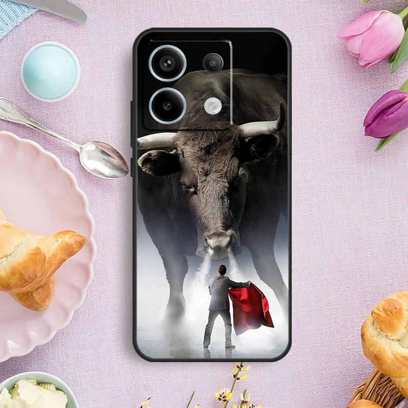 Bullfight Bull Fighter Case For Redmi Note 13 Pro Plus Note 12 9 10 11 Pro 9S 10S 11S 12S Redmi 12 10 C 13C Cover