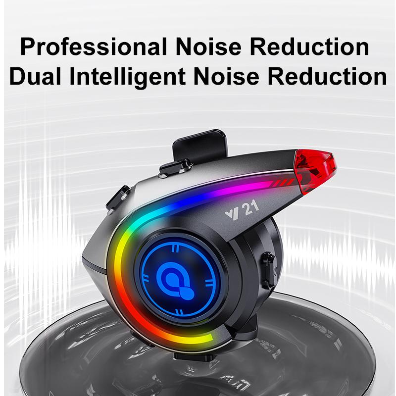 Y21 Helmet Headphones Bluetooth 5.4 Waterproof Noise Reduction Headphones with Fm Radio Sos Warning Light Custom Rgb Audio