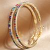 Extra-large Crystal Ear Hoop with Water Droplet and Sparkly Diamonds - Unique Earrings for Women, Suitable for All Occasions.