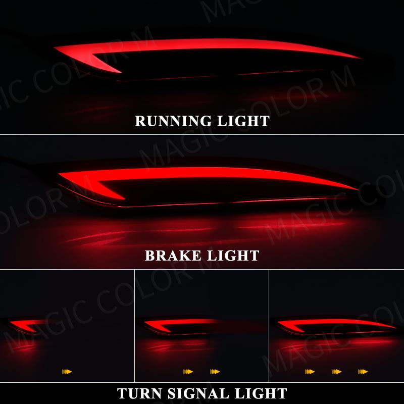For Hyundai Sonata 8th 2011 2012 2013 2014 Rear Bumper Tail Lights Reflector Brake Lamps Turn Signal Lights Car Accessories