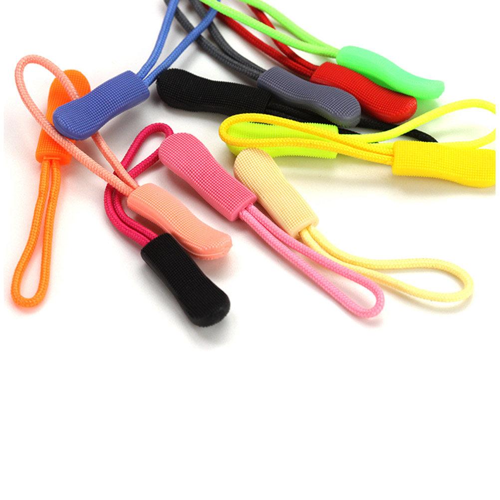 

40Pcs Pull Head Zippers Strong Replacement Pullers for Backpacks Luggage Clothing Suitcase Black Zipper Extension Pull Rope