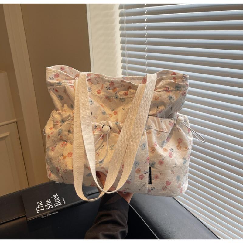 Spring New Single Shoulder Floral Fashion Girls Cloth Bag Cute Small Cloth Bag Trendy Mobile Phone Bag Women's Bag