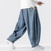 Spodnie męskie Duże Japońskie Retro Luźne Harem Proste Nogawki Spodnie Styl Hongkoński Szerokie Nogawki Kowbojskie Spodnie Lampiony
