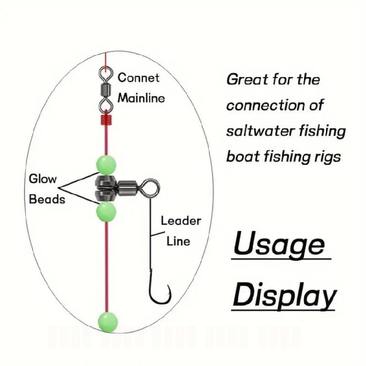 Rotation Line Swivels Fishing Swivels Fishing Rig Line Connector Saltwater Fishing Rolling Swivels Fishing Tackle