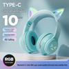 BT618 Cat Ear Gradient Bluetooth Wireless Gaming Headphones