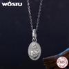 WOSTU 925 Sterling Silver Jesus Virgin Mary Pendant Charm The Hand of Fatima Bead Fit Bracelet Necklace DIY Prayer Family Gift