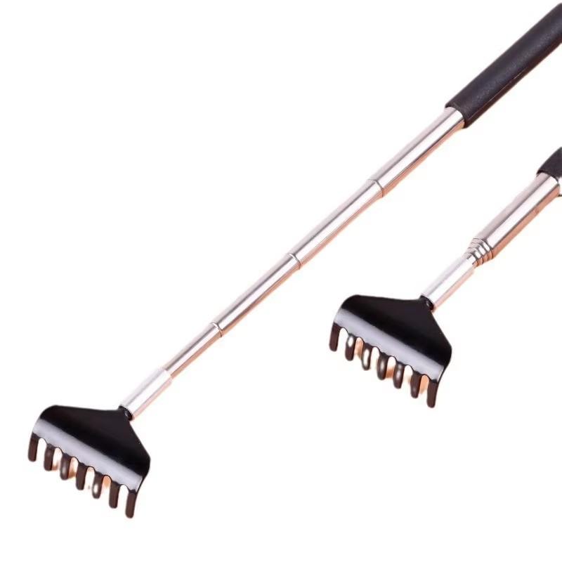 1pcs Metal Stainless Steel Telescopic Rear Scraper Tool Itching Device Multifunctional Back Grabbing Stainless Steel Rake Whole