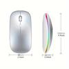 USB 2.4GHz Wireless Dual Modes Bluetooth Mouse Rechargeable Mice RGB Backlit Ergonomic Mouse Silent Click For PC Laptop Computer
