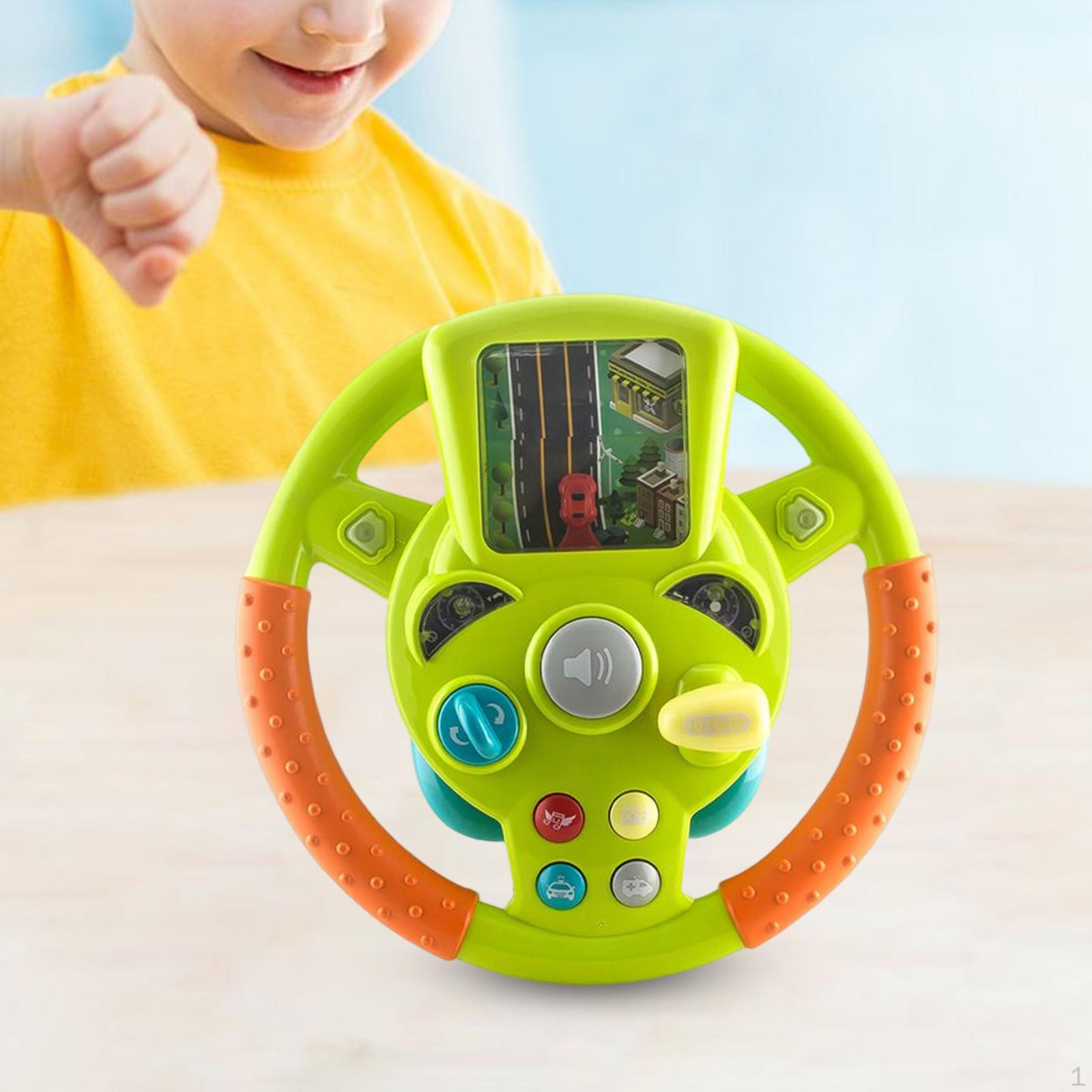 

Cars Simulation Driving Steering Wheel with Sound and Light Educational for Interactive Toy светло-зеленый